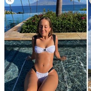 Strawberry Milk Mob black and white tuxedo bikini size S/M